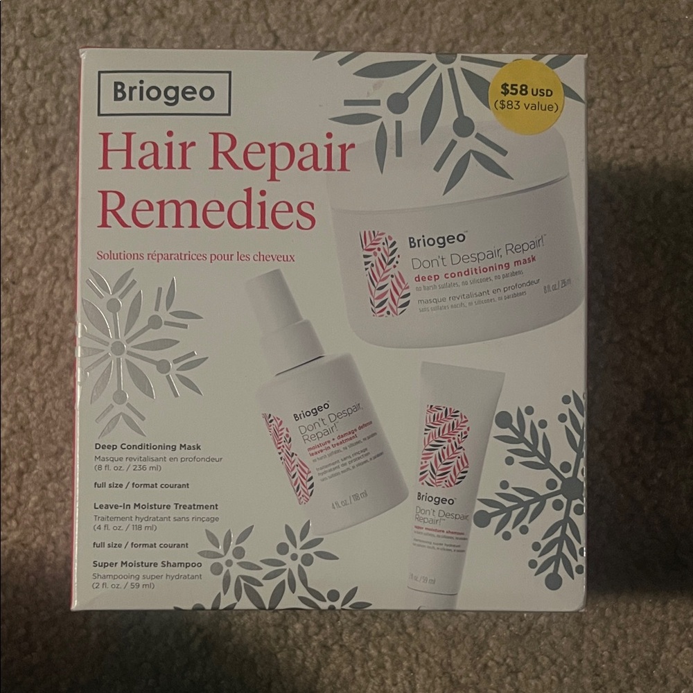 Briogeo Hair Repair Remedies Set - White and Red Packaging